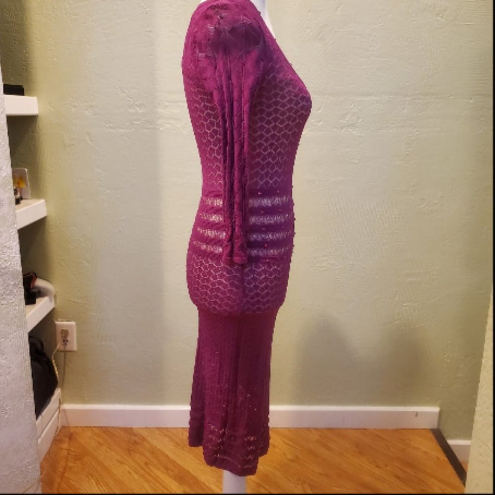 Venus Purple Rhinestone Dress - Picture 7 of 11